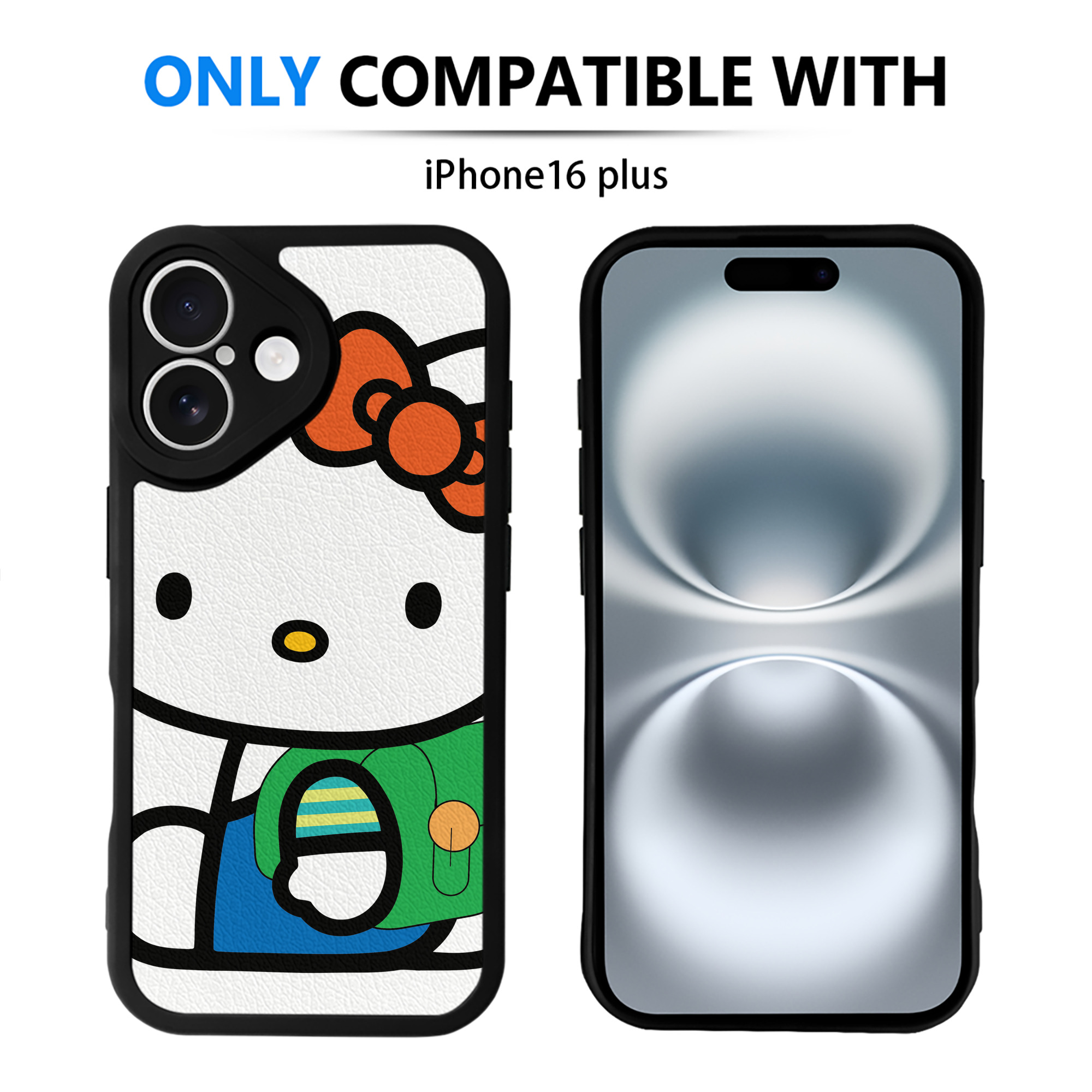 （画像用） Hello Kitty ハローキティ 【iPhone 16シリーズ対応】シリコンスマホケース（レザー調） 材質：シリコン